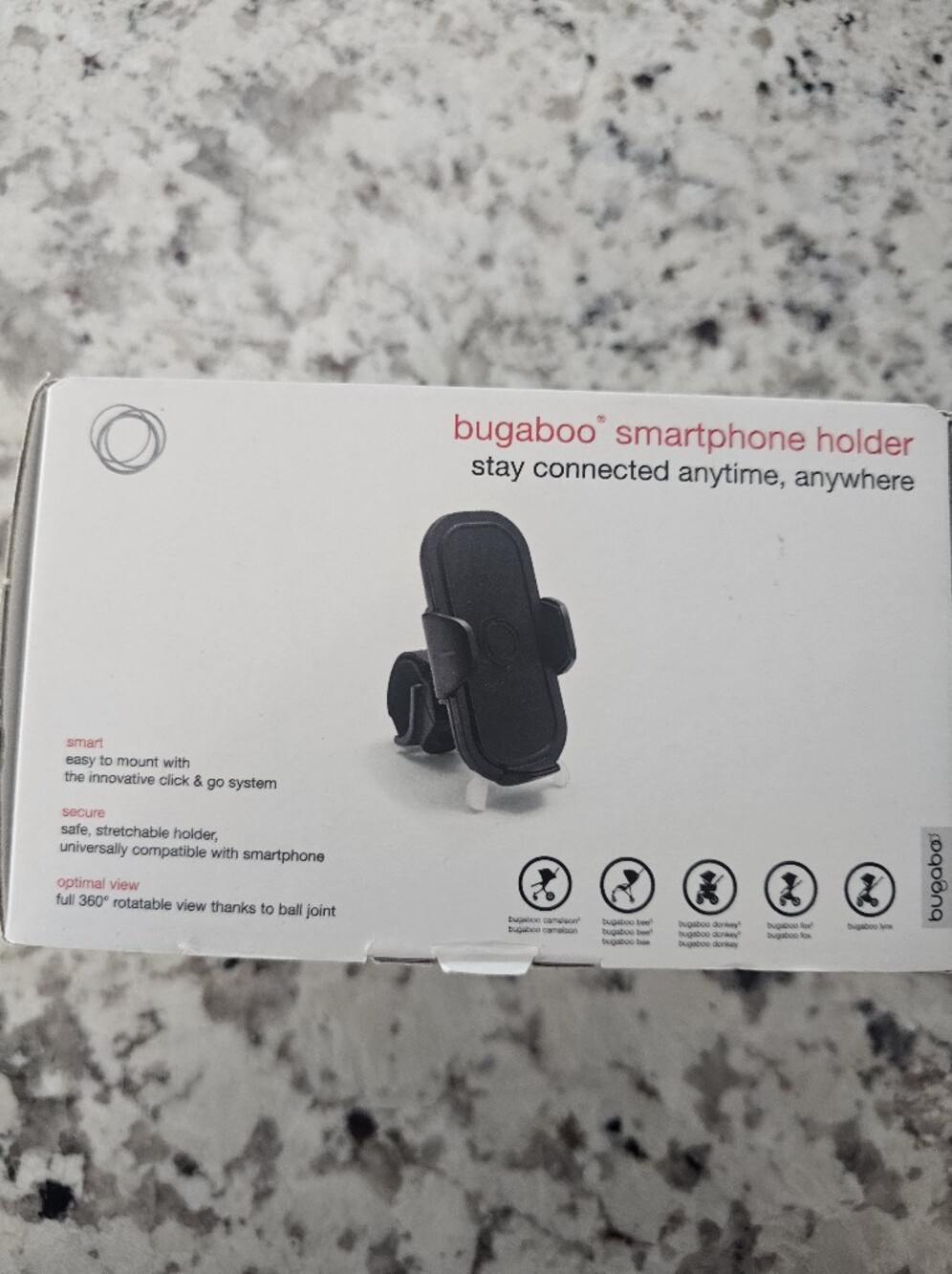 bugaboo Black Smartphone Holder - Universal Mount